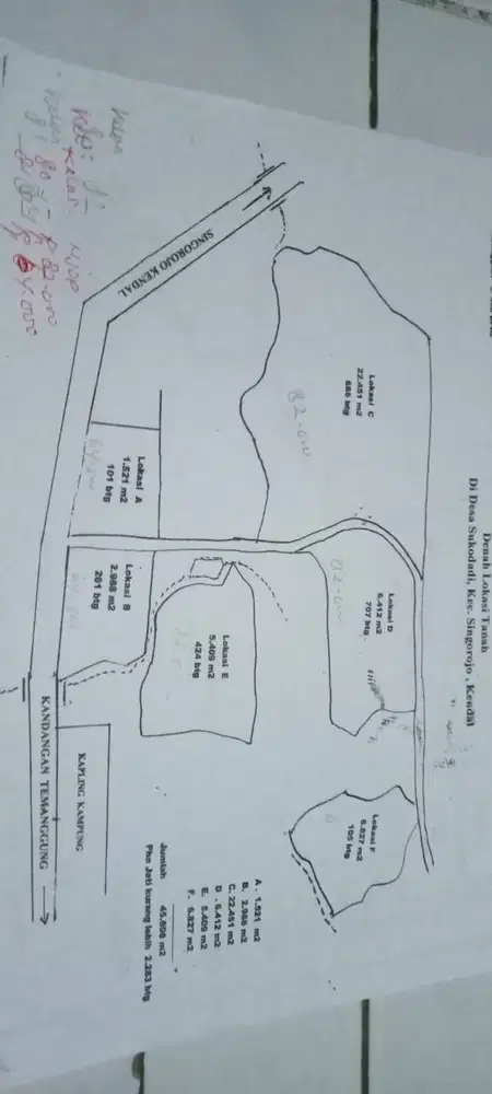 DIJUAL TANAH 45.608 M2 DI KENDAL