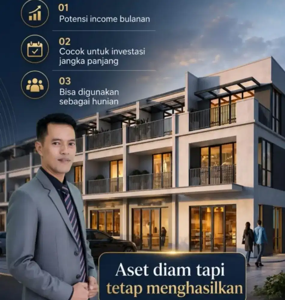 Ruko 3 Lantai Cocok untuk tinggal dan usaha