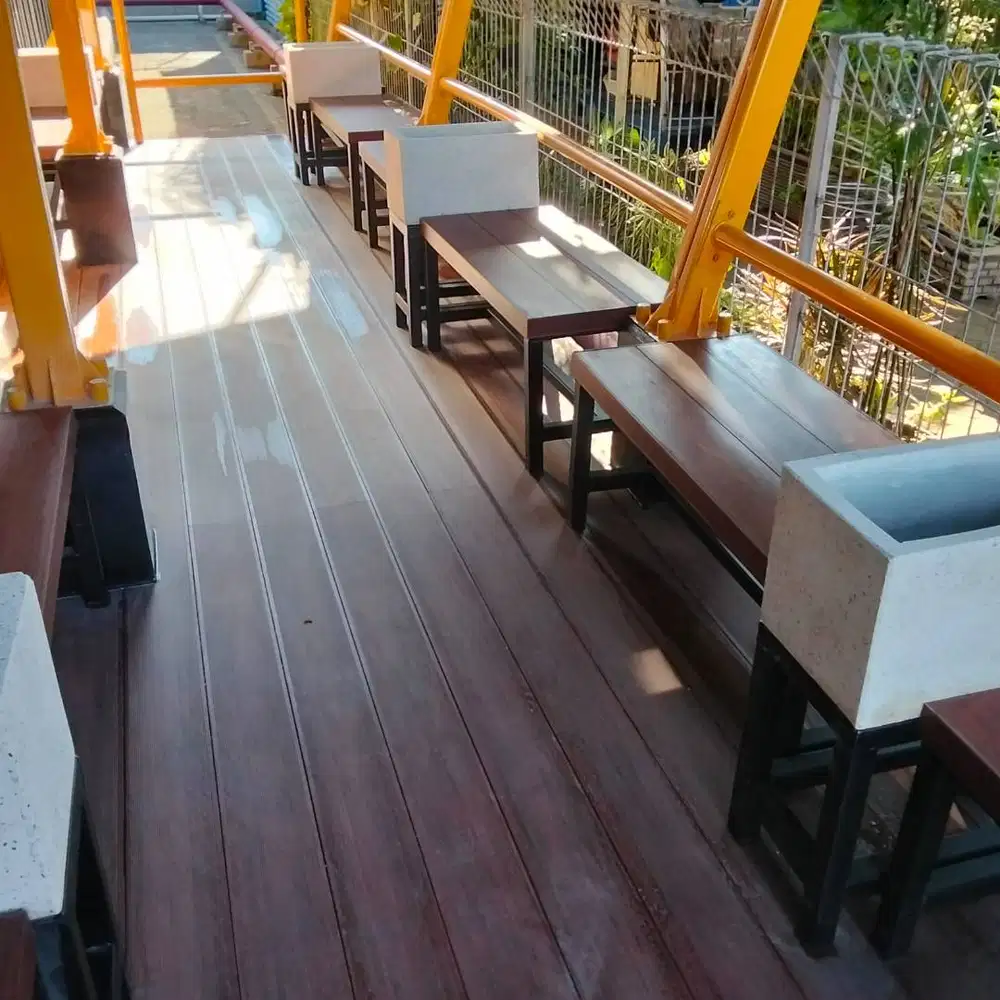 LANTAI TERAS/ LANTAI OUTDOOR LUAR/ ANTI-SLIP/ DECK LANTAI/ MURAH