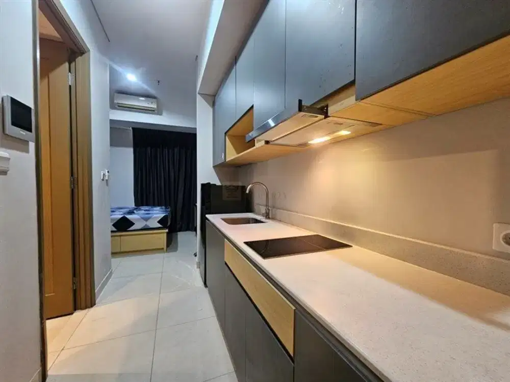 Furnished Minimalis Lengkap, Disewa Studio Taman Anggrek Residences Tares Tower Favorit Akses Mudah Selangkah Hublife Mall TA MTA Jakarta.