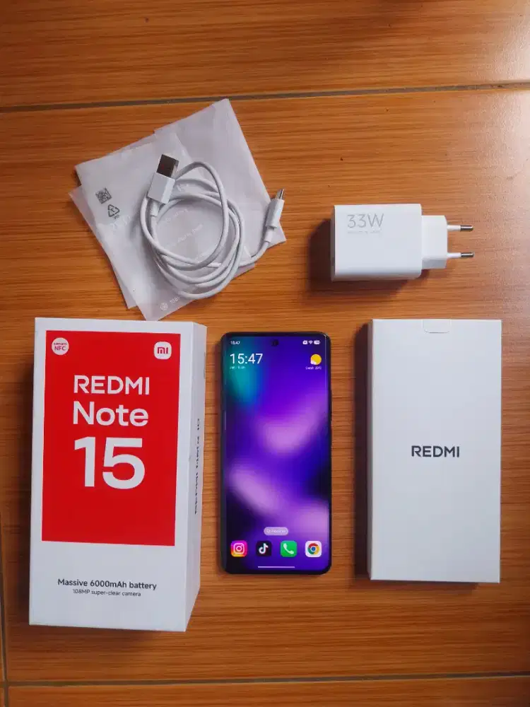 Xiaomi Note 15 4G 8/256 Fullset Like New