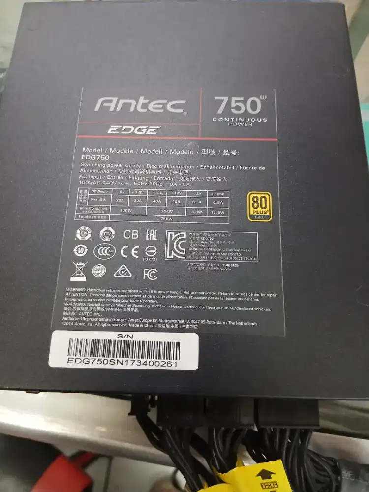 PSU ANTEC 750W 80 BRONZE FULL MODULLAR MULUS MURAH!!