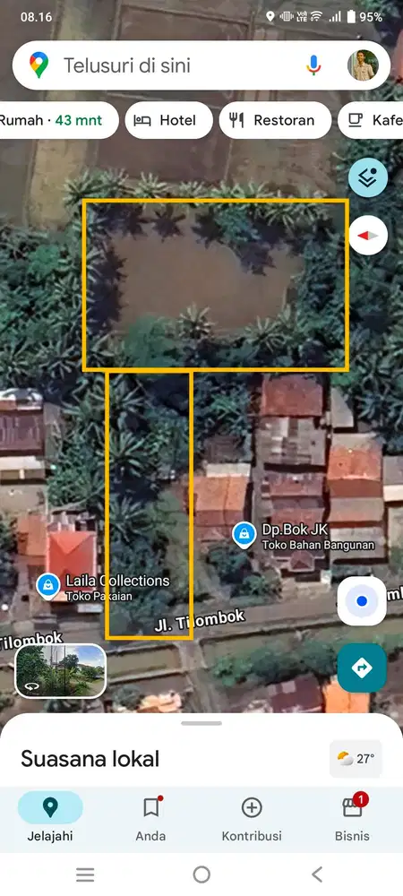 Tanah Pekarangan Siap Bangun