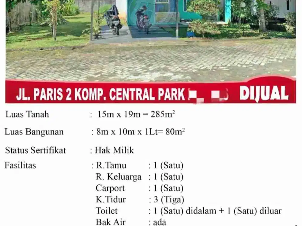 beli tanah bonus rumah di Paris 2