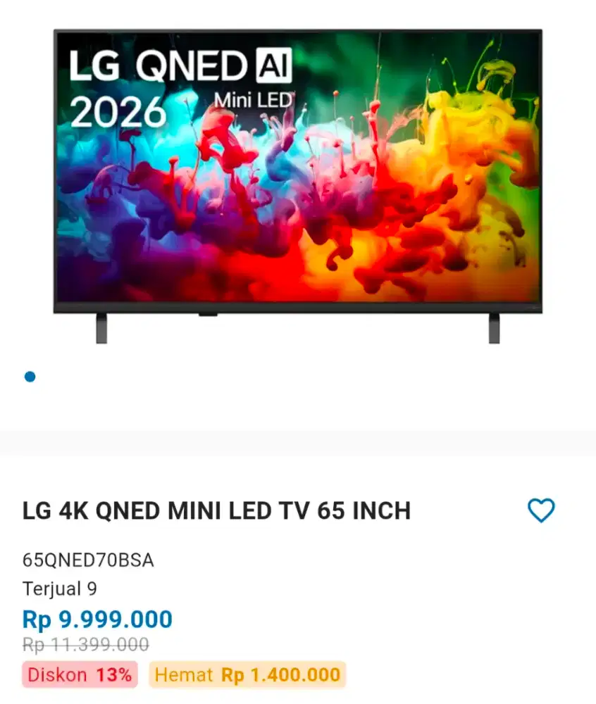 (NEW) LG 4K QNED MINI LED TV 65 INCH (KREDIT BUNGA 0%)