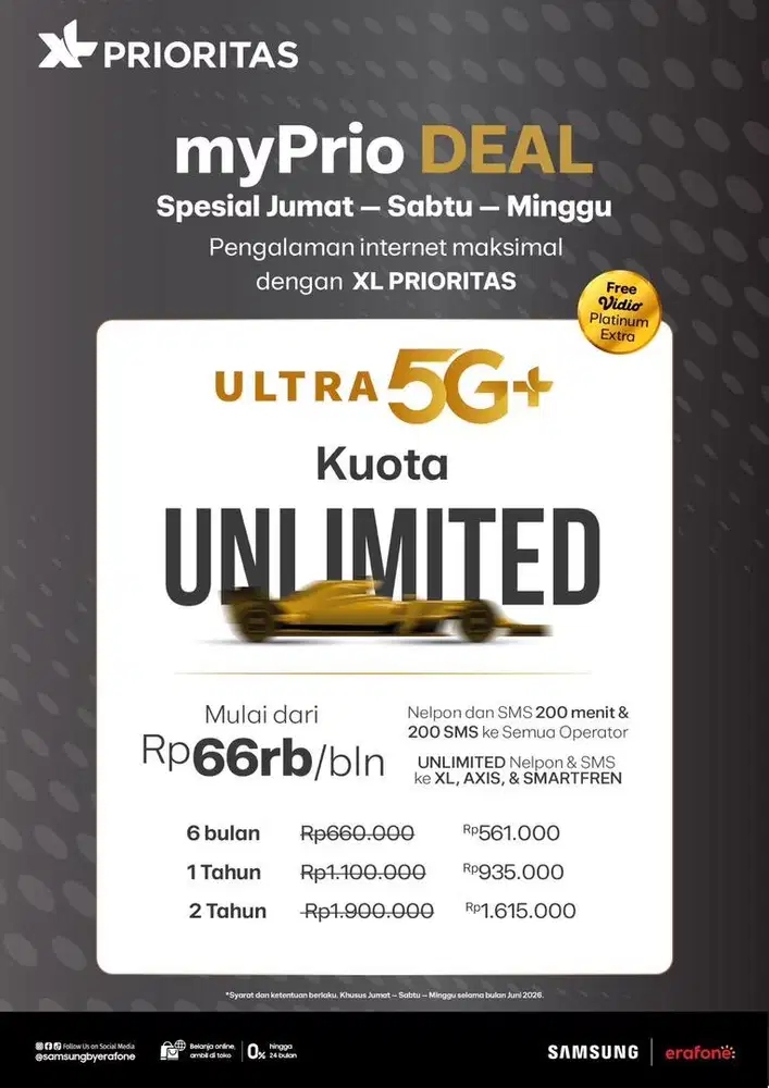 PROMO KUOTA UNLIMITED XL