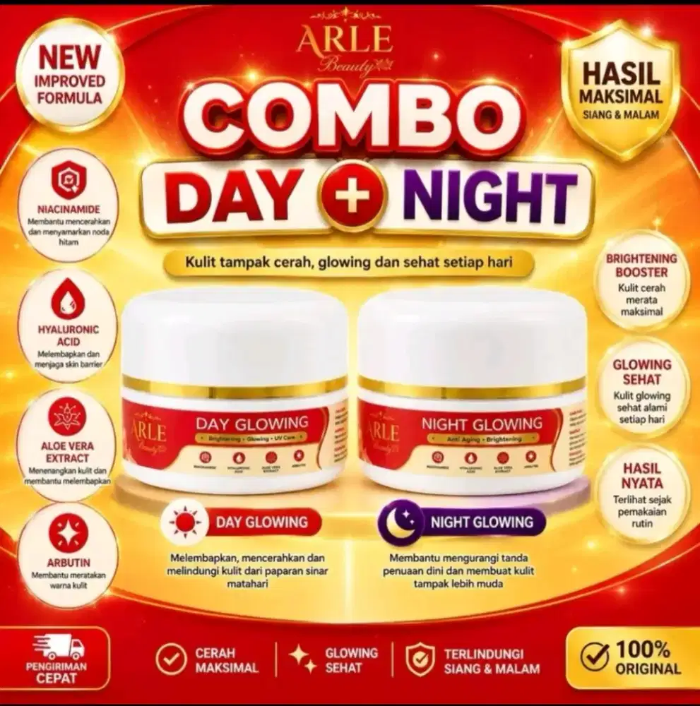 Arle beauty paket combo original bpom