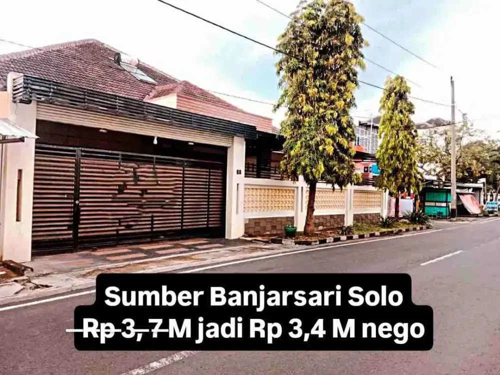rumah mewah cantik di sumber banjarsari solo