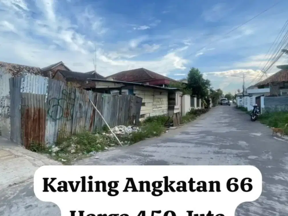 Dijual tanah JL Angkatan 66 strategis dekat ptc mall palembang