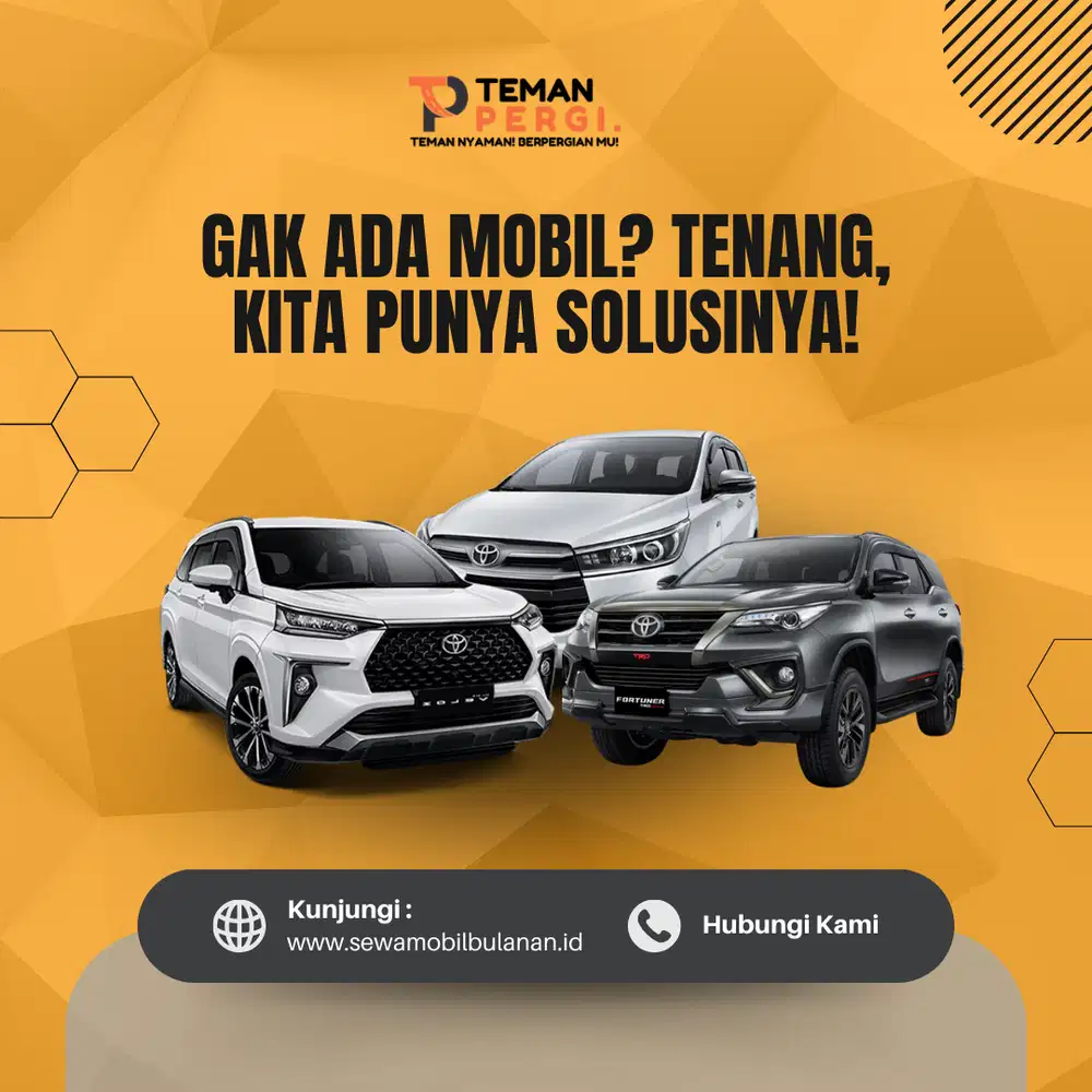 Sewa Mobil Bulanan Resmi Perusahaan Gratis Maintance, Bayar COD!