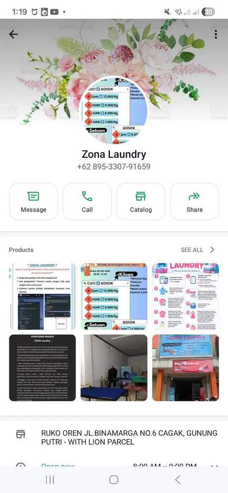 ZONA Laundry Cagak Gunung Putri Kab. Bogor