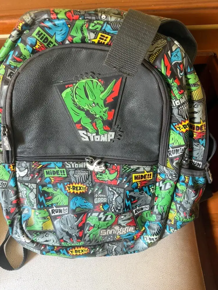 Tas Sekolah Anak Original Smiggle Backpack Junior Classic Dino