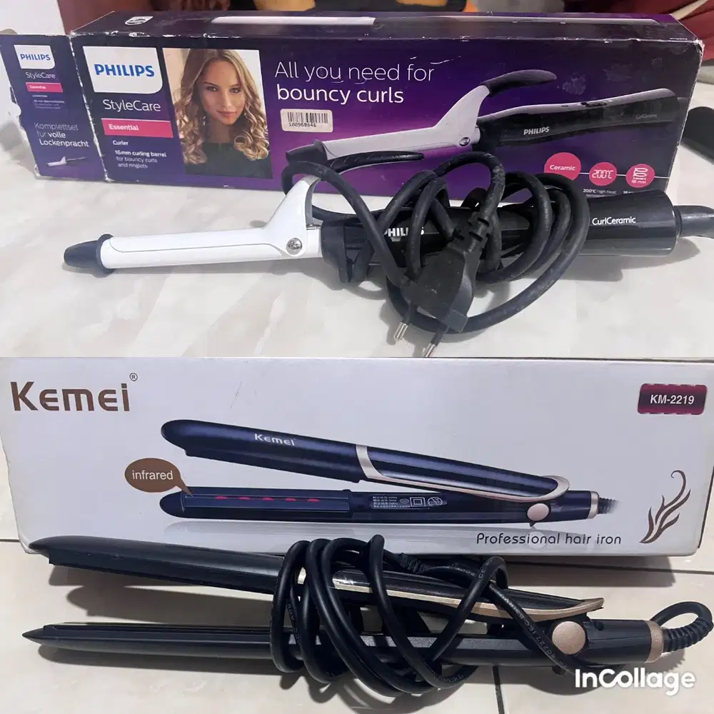 Catokan Curly Philips dan kemei