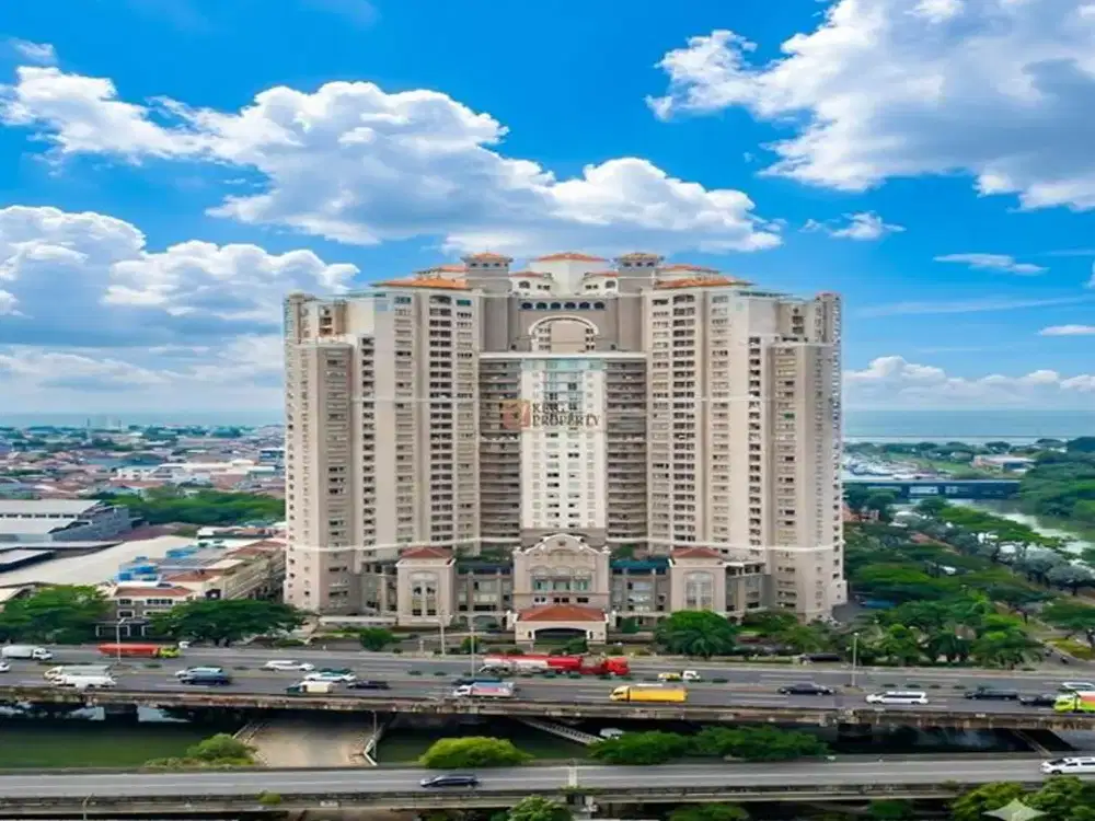 Dekat Ancol, JIS & Mangga Dua Mall, Disewa 1BR Mediterania Marina Residence View Laut Unfurnished Jakarta Utara
