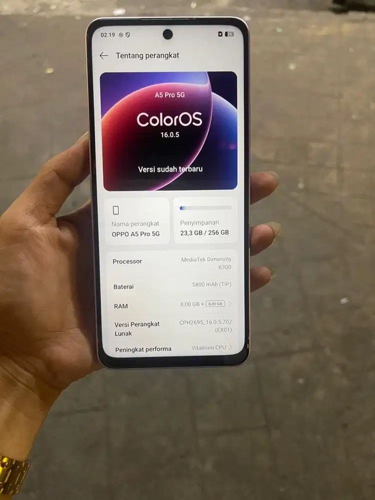 Oppo A5X pro 5G Ram 8/256