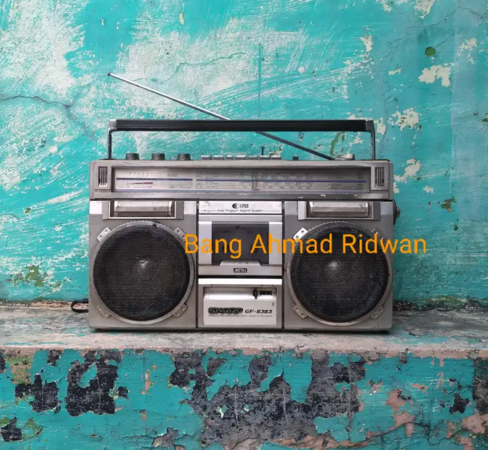SHARPGF6363 FM AM SW radio tape kaset pita antik jadul kuno boombox