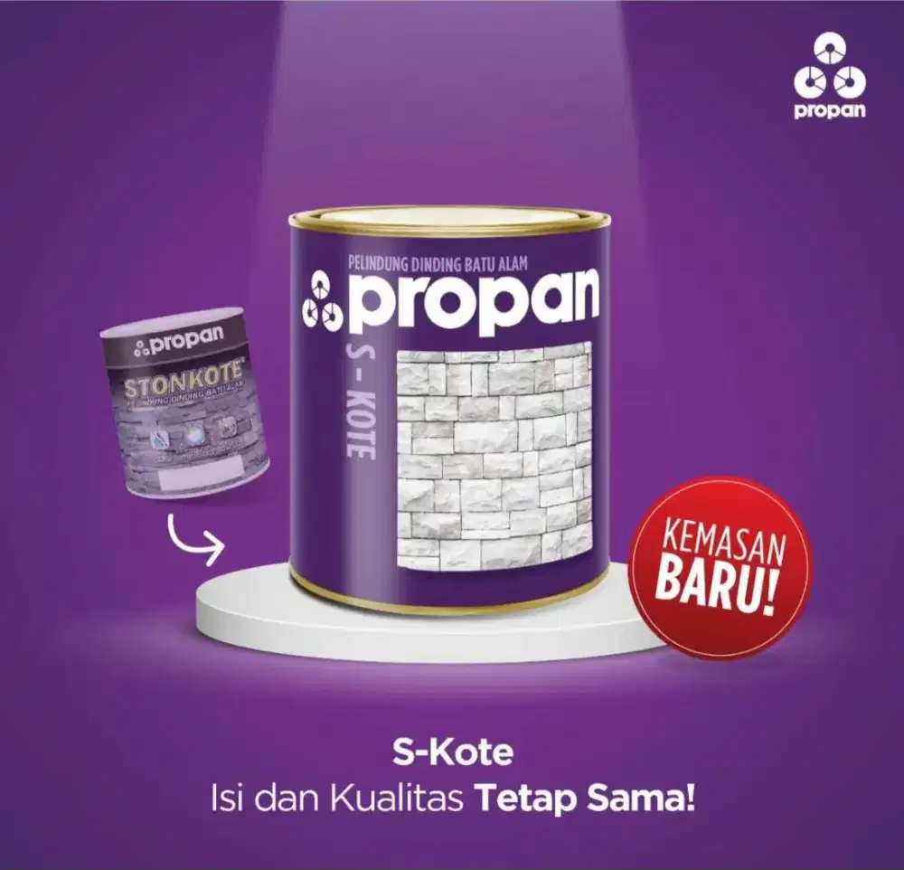 Coating batu alam propan stonkote merah bata doff