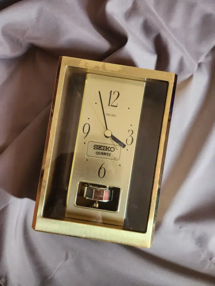 Jam Meja Seiko Brass Mantel Normal Mulus