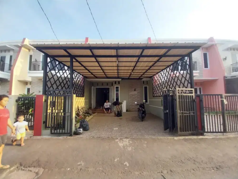 Pemasangan kanopi alderon/spandek dan rangka baja ringan