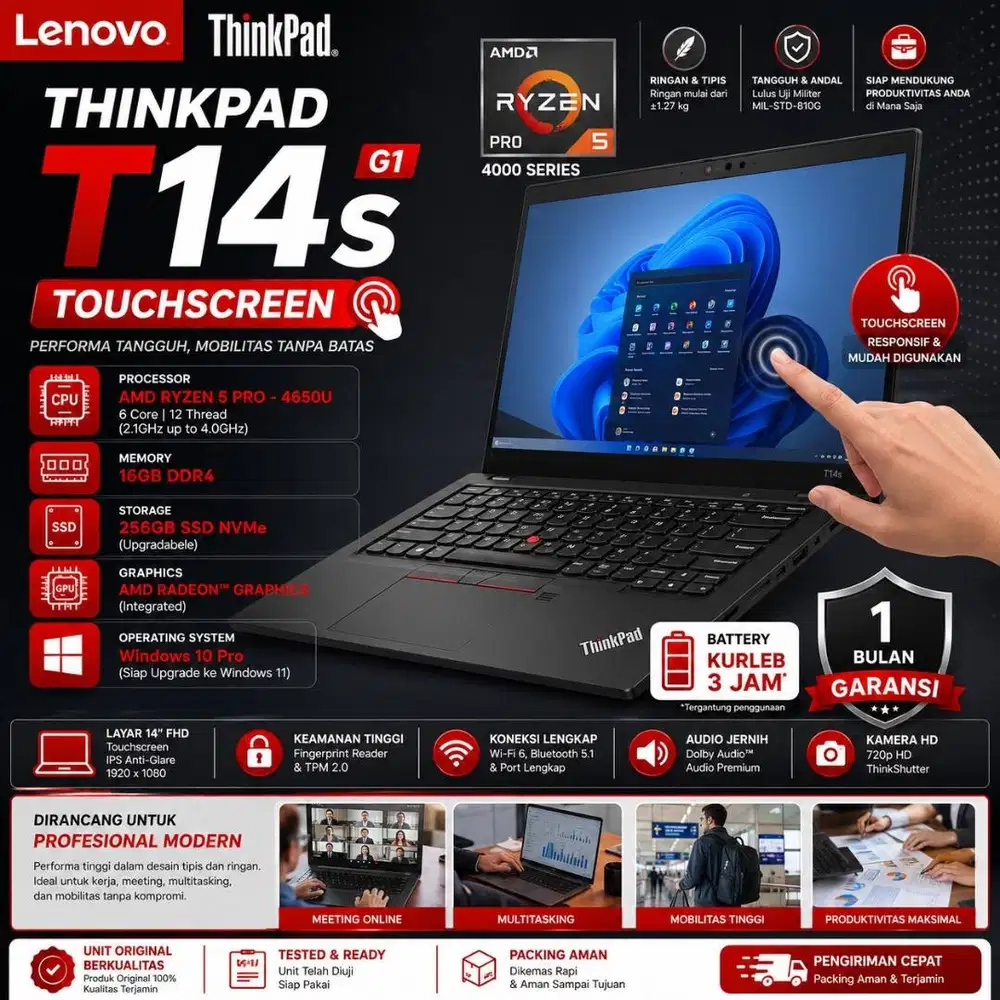 Lenovo Thinkpad T14s G1 Touchscreen | Ram 16/256GB