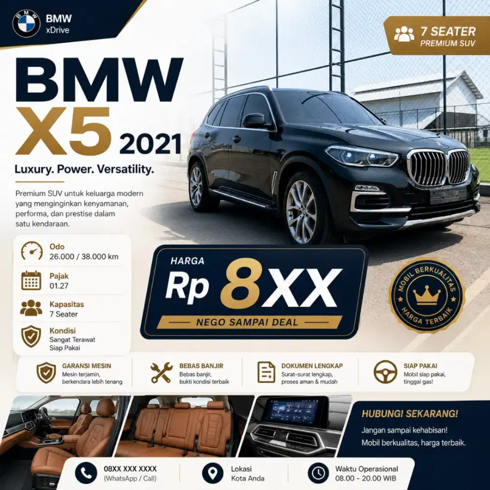 [7 SEATER] BMW X5 4.0 XDRIVE 2021 / 2022