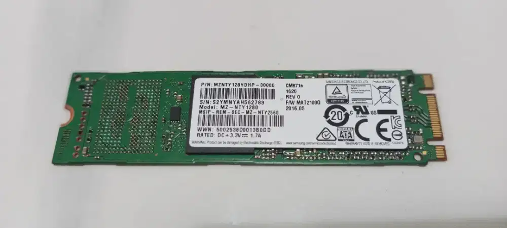 Nvme 128 gb sentinel 89% normal pakai