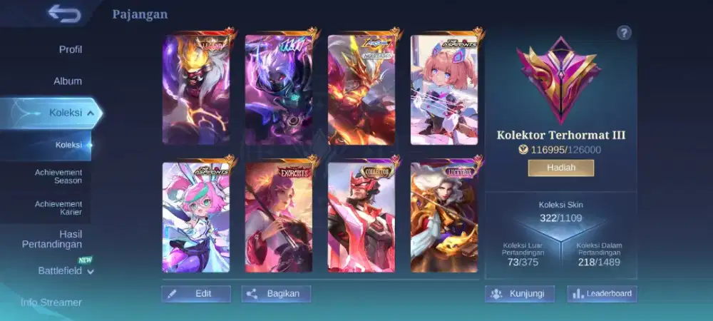 Jual akun mobile legend