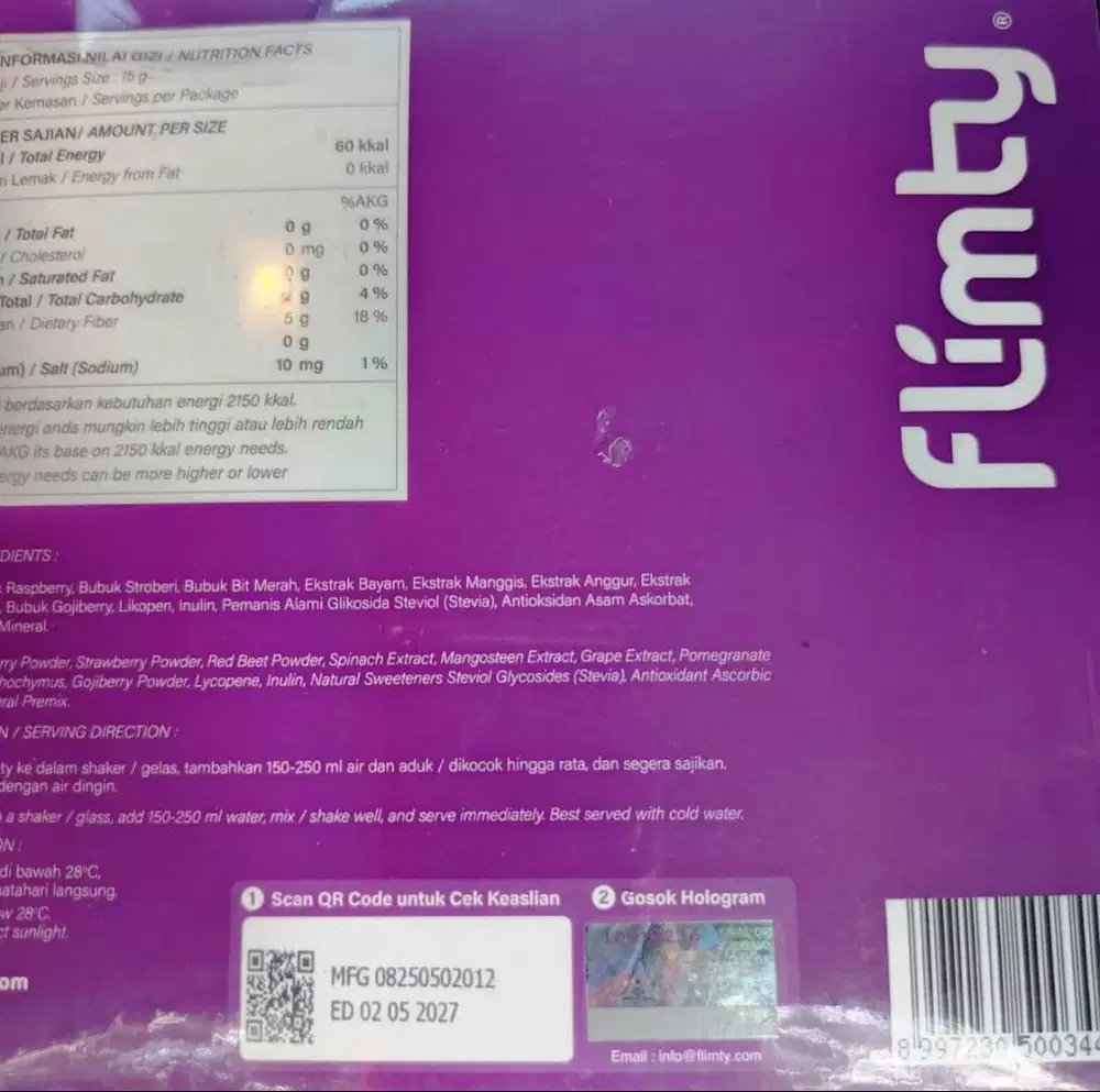 Minuman serbuk Flimty segel, siapa cepat dapat sisa 2 kotak aja