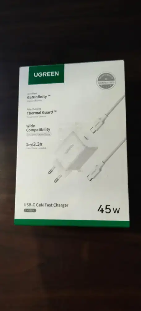UGREEN 65055 CHARGER Set GAN USB C 45W + KABEL C TO C WHITE