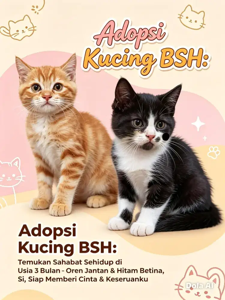 Lepas adopt Kitten BSH