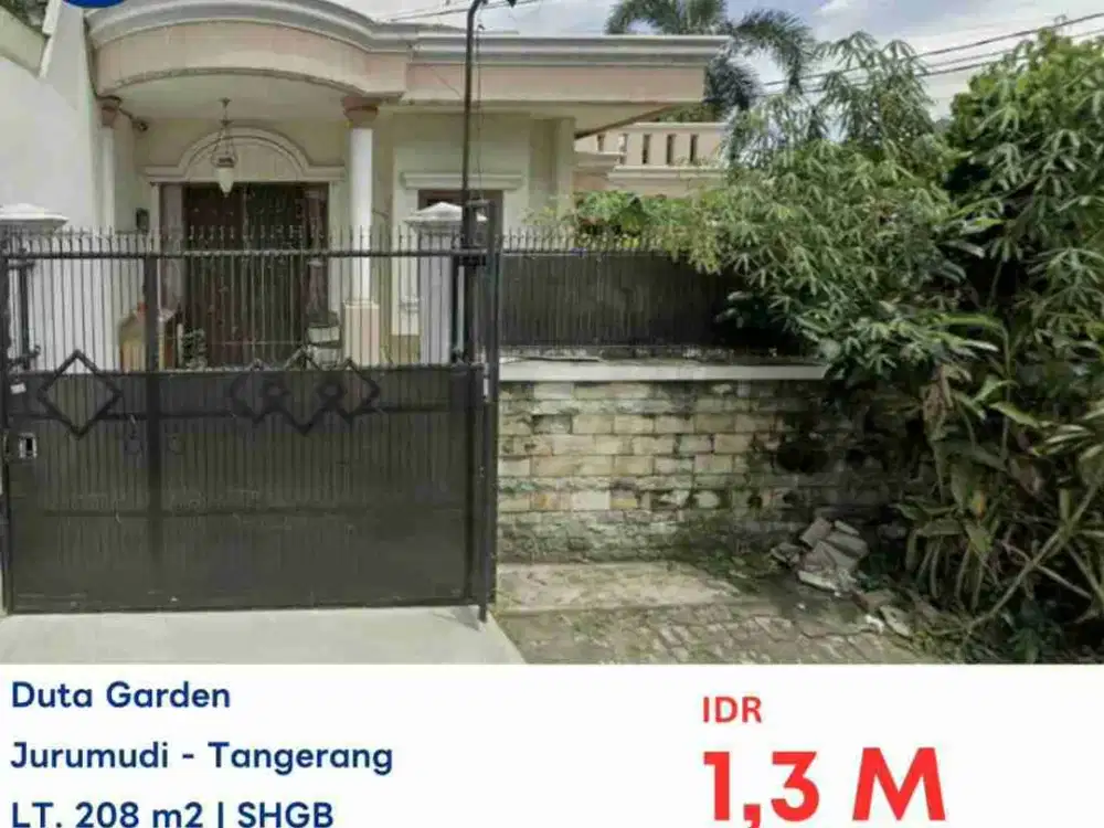 JUAL VIA AYDA AS IS RUMAH DI PERUMAHAN DUTA GARDEN TANGERANG