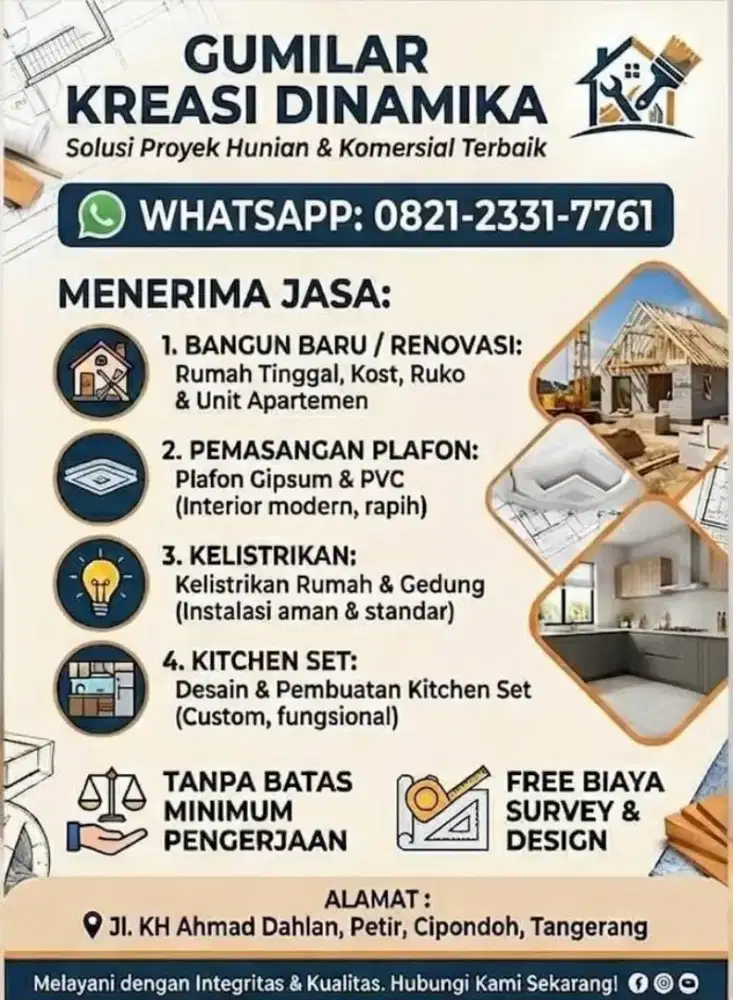 Bangun baru, renovasi & interior