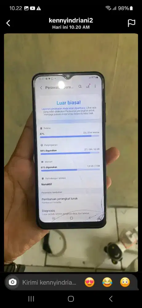 Samsung a03s retak normal