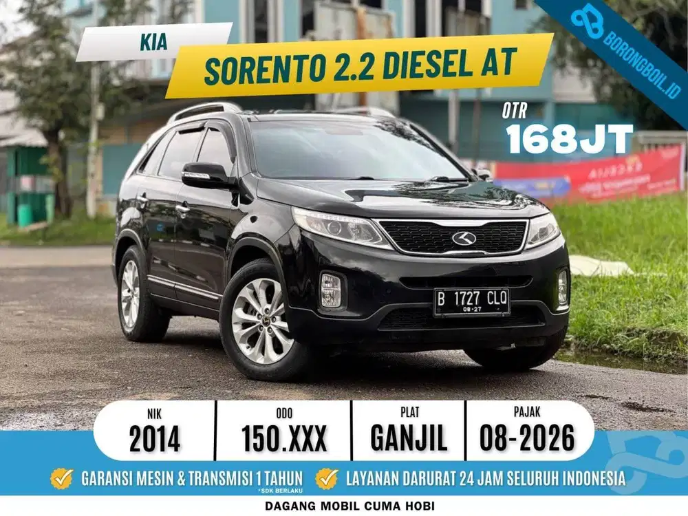 KIA SORENTO 2.2 DIESEL MATIC 2014 HITAM RARE ITEM SIAP PAKAI