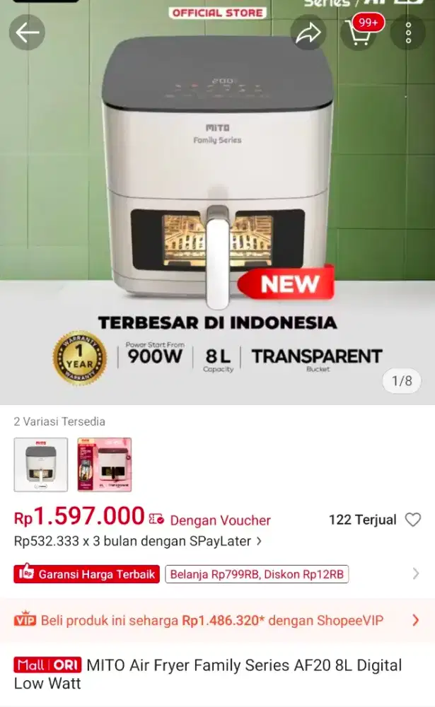 Jual Airfryer Mito jual rugi