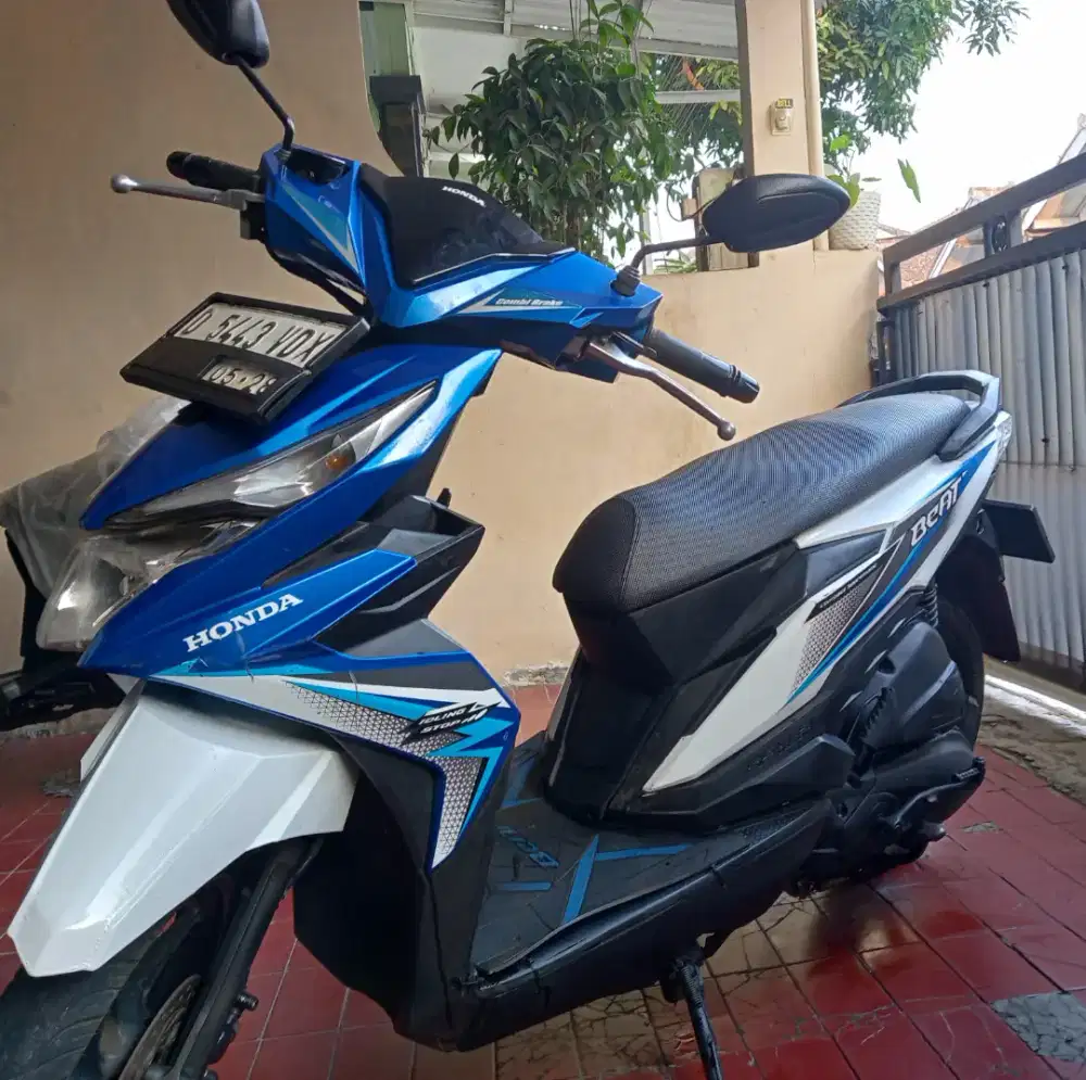Honda New Beat Fi 2018 Biru Putih ori mulus siap pakai