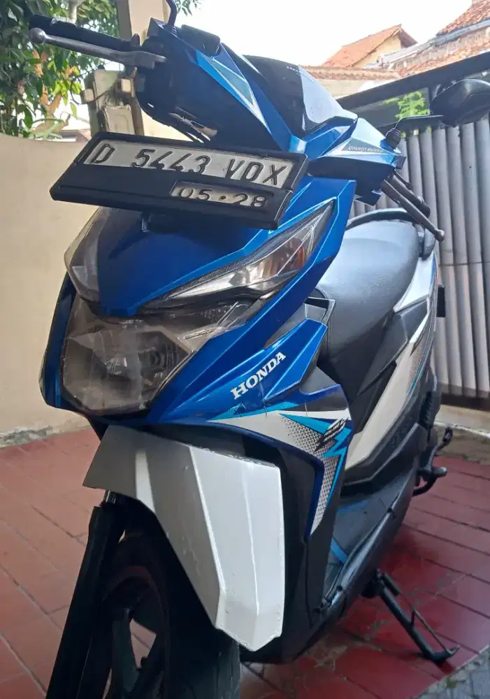 Honda New Beat Fi 2018 Biru Putih ori mulus siap pakai