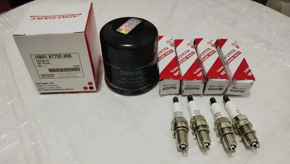 Busi Denso XU22PR9 dan filter oli mesin Adm