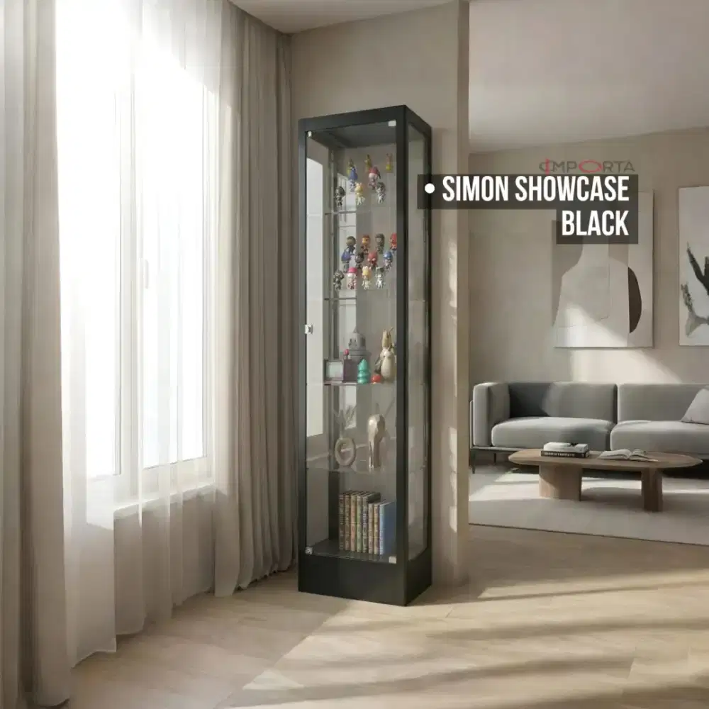 Rak / Kabinet Besi Importa Simon Showcase Black