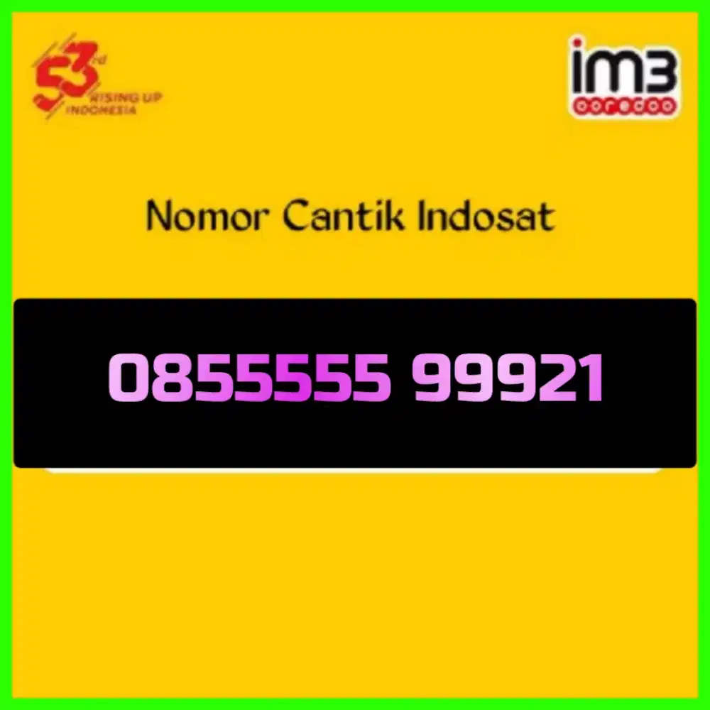 Nomor cantik Indosat Im3 super ggy