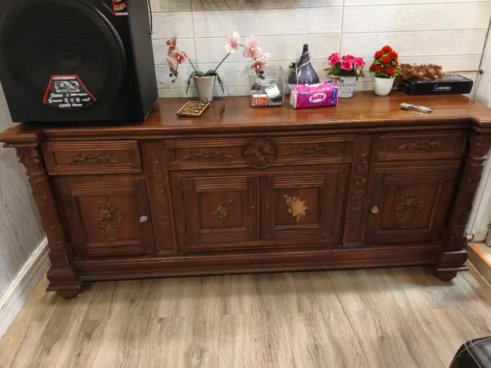 Lemari Meja jati asli