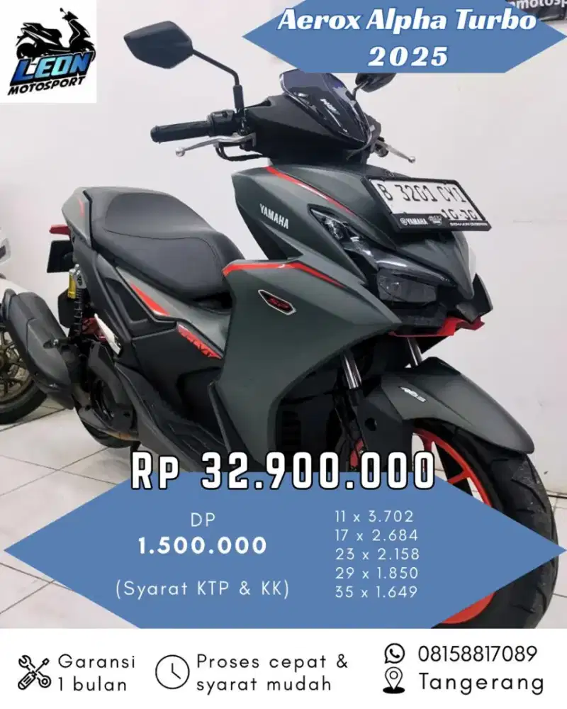 Yamaha aerox alpha Turbo 1025, jual beli motor seken