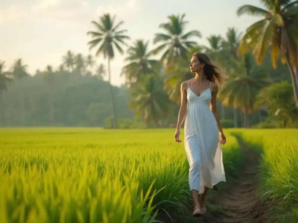 Dijual Tanah Dengan View Sawah yang Indah dan Tenang di Bali. Investasi Masa Depan.