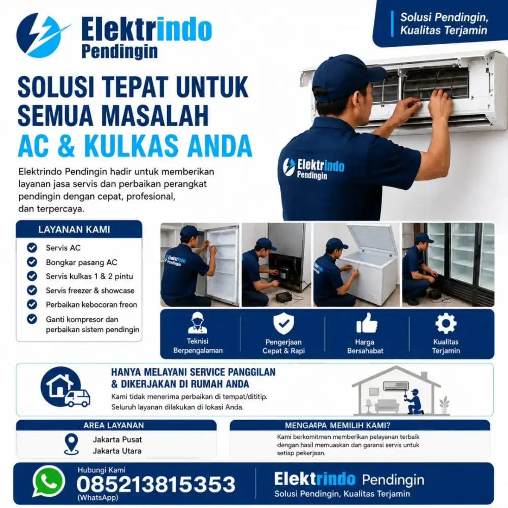 Service Ac & Kulkas, Showcase, Freezer