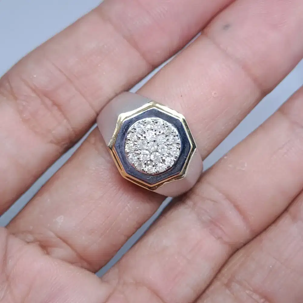 Cincin pria berlian perak