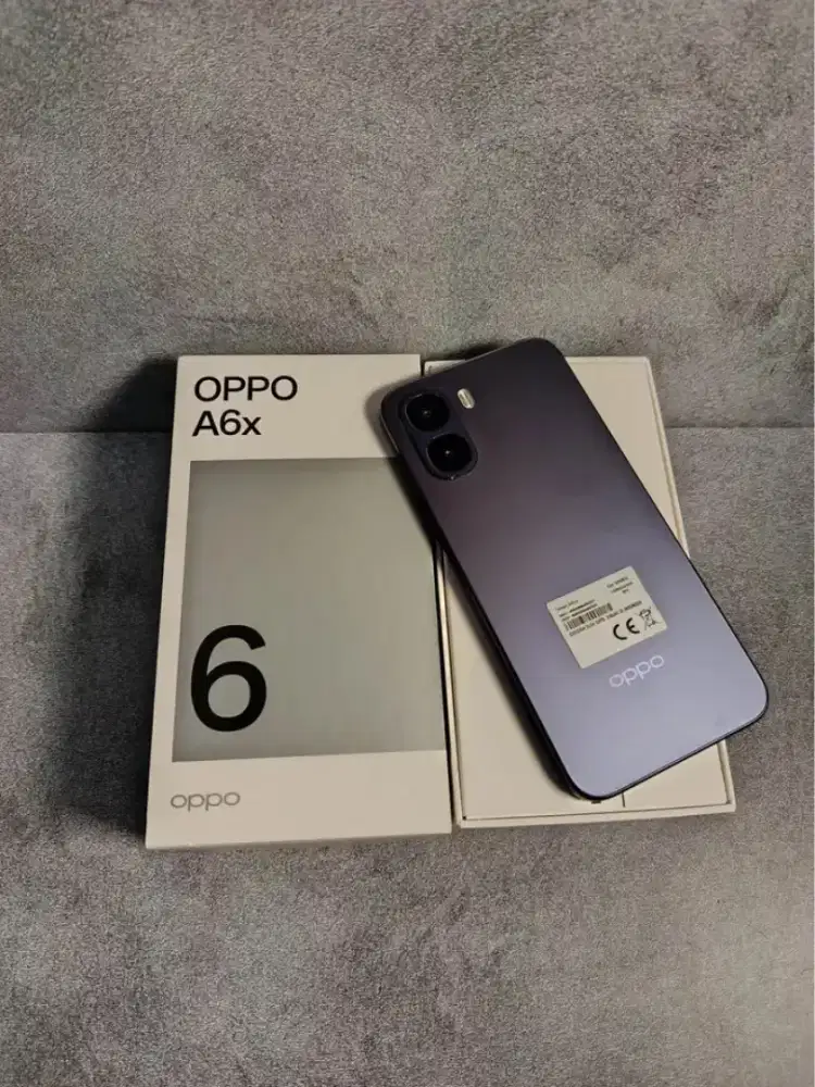 Oppo A6x Fullset 
ram 4 + 8gb
internal 128