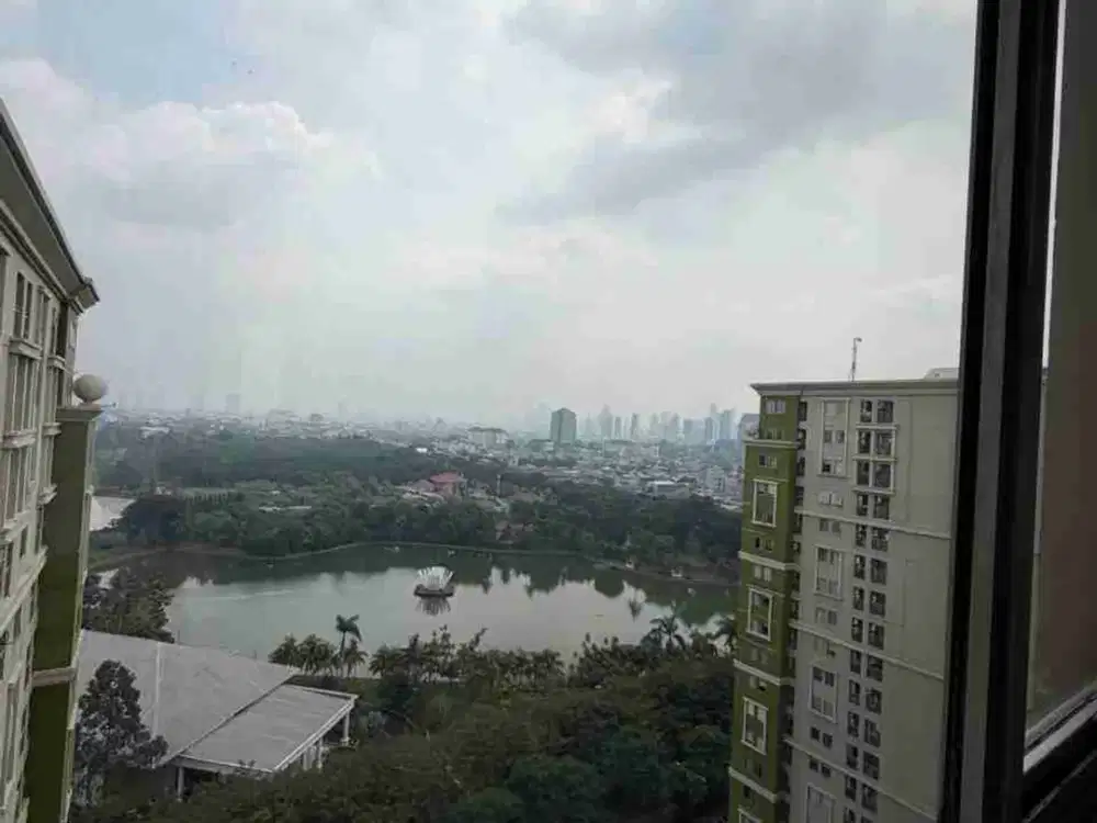 dijual butuh apart green palace SHM furnished 2br kalibata city view lepas danau dan kota
