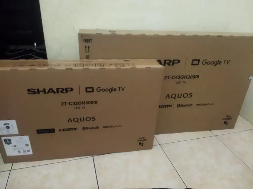 Google tv Sharp Aquos 32,43 garansi 5th bisa tukar tambah