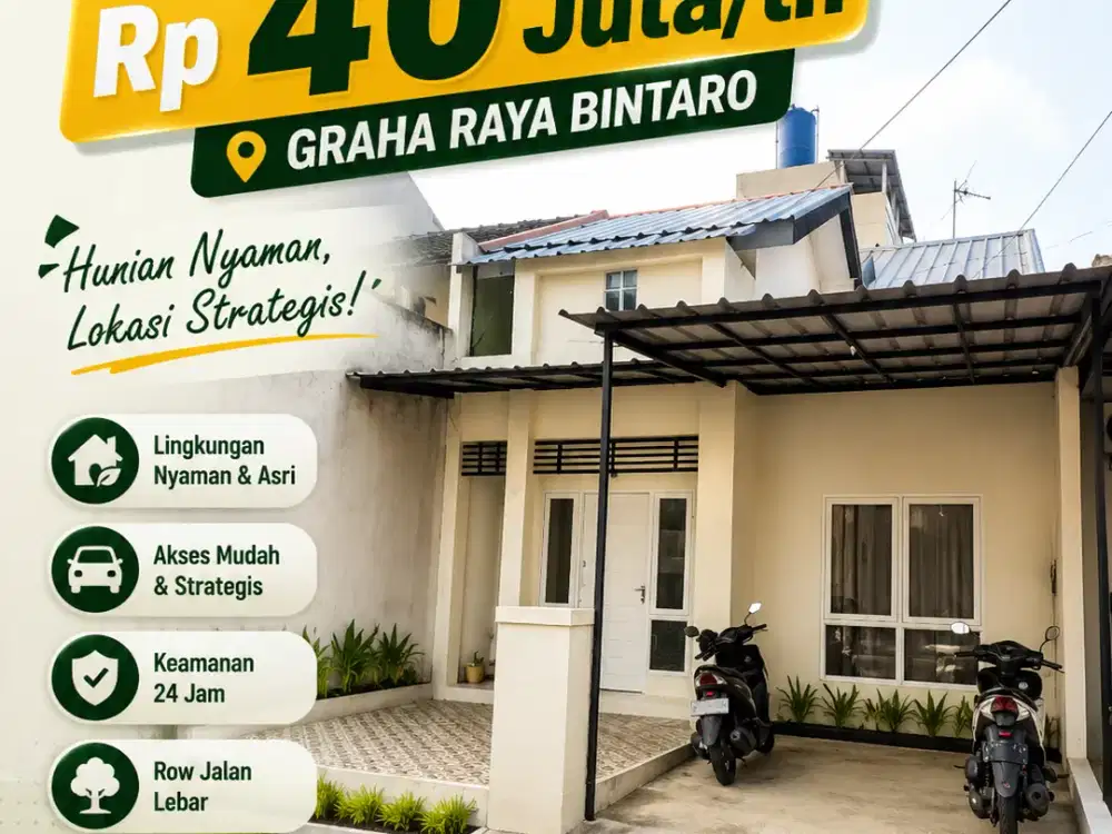 DISEWAKAN Rumah Rapih siap huni di Graha Raya Bintaro