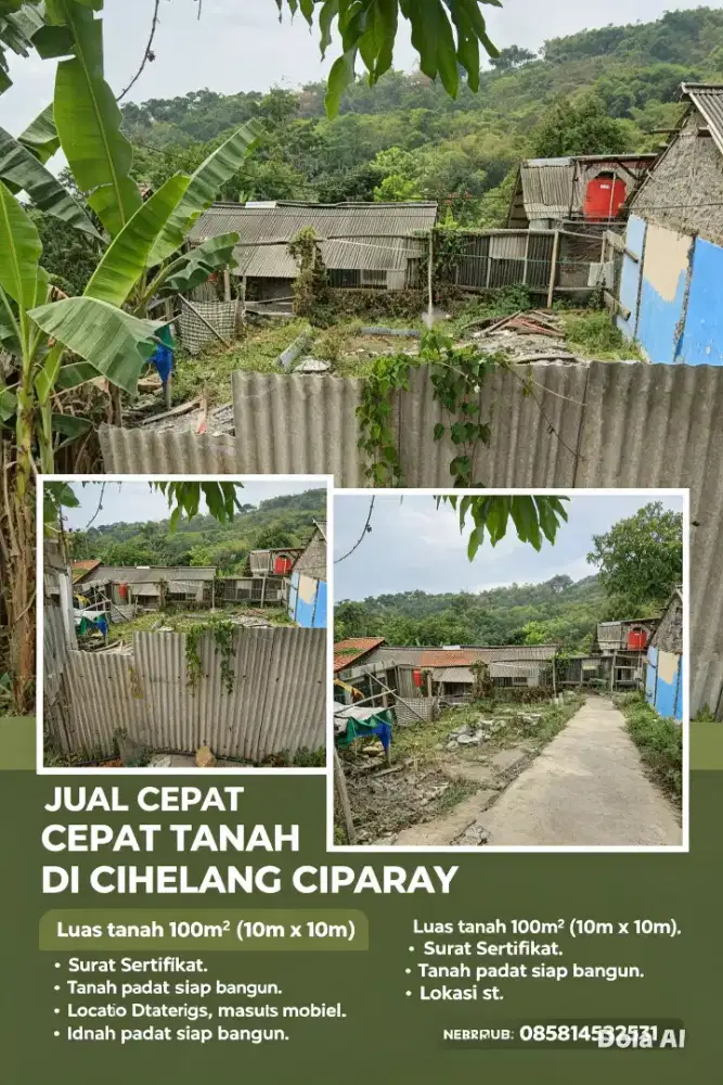 Tanah di jual cepat komplek delima cihelang ciparay